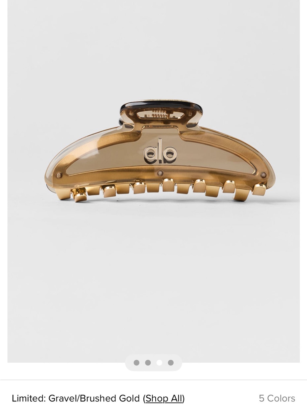 ALO Yoga Gravel Brushed Gold Hair Claw Clip